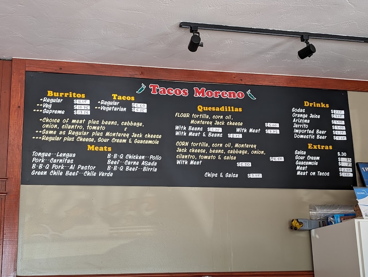 Tacos Moreno Menu - Image 2